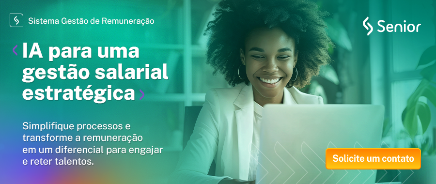 Banner apresentando Sistema de Gestão de Remuneração Senior, que auxilia no cálculo da faixa salarial