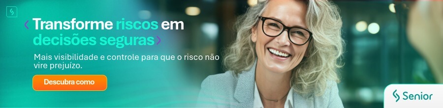 Banner sistema de gestão de riscos e segurança da Senior