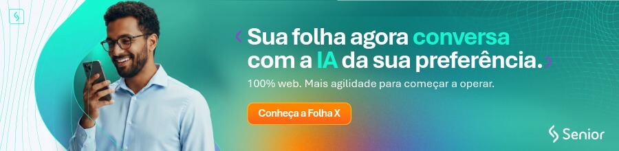 Banner sistema de folha de pagamento da Senior com IA